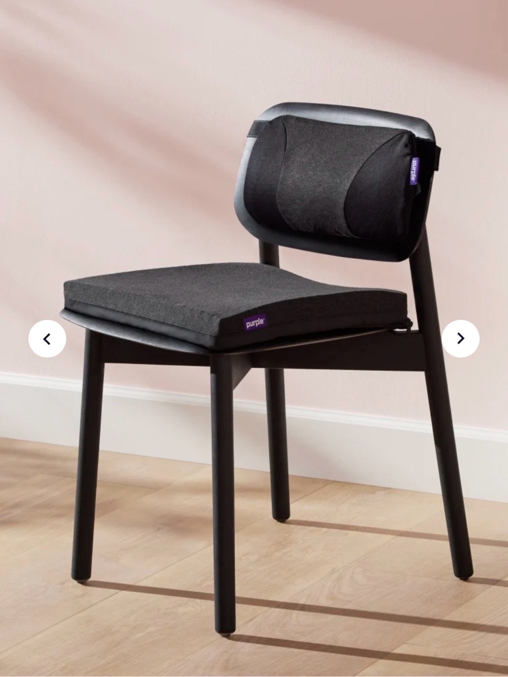 Purple - Double Seat Cushion and Back Cushion Set for Home Office Chair